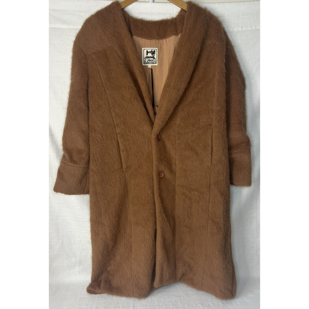 Jaase Long Faux Fur Women’s Cashmere Jacket Size Small Camel Tan Color NWT